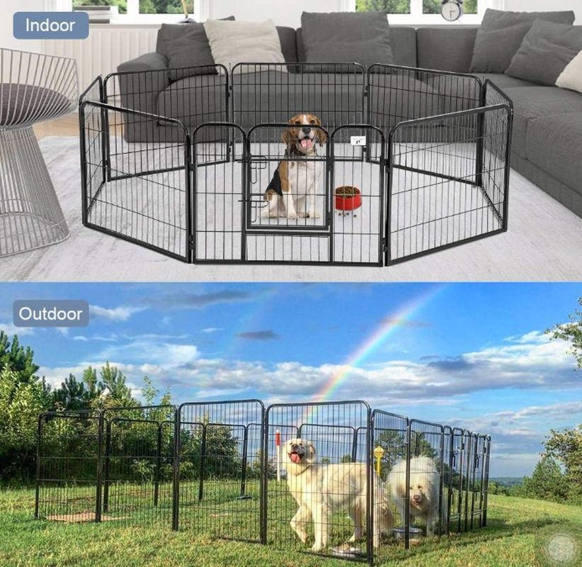 Pet Dog Fence Foldable Dog Crate Dog Safe Guard Install Home Playpen Fencing Gate Crib Kids Rails Fireplace Grille Fence HWC