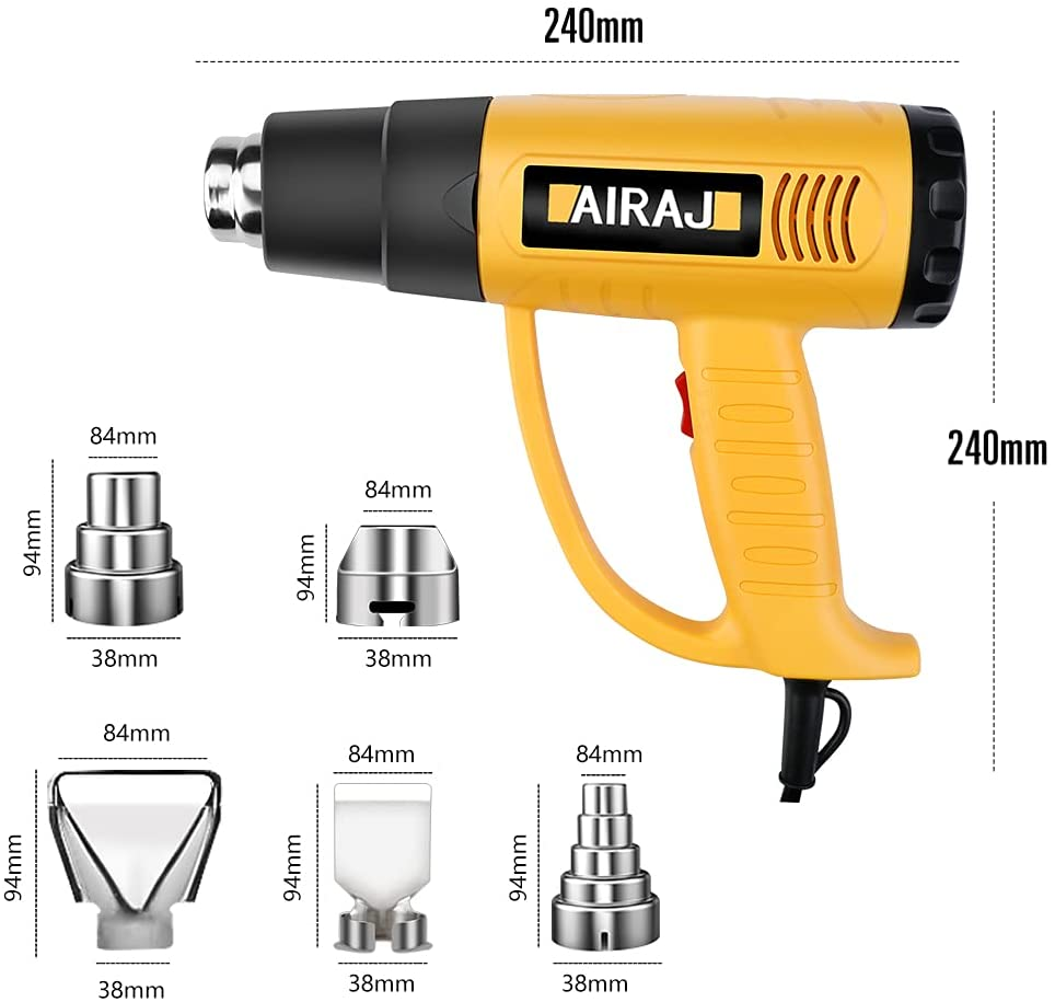 Temperature Regulating Hot Air Gun Household 2000W Multifunctional Power Tools Heat Gun Set