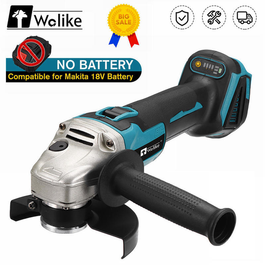 125MM Brushless Cordless Electric Angle Grinder Variable Speed Cutting Machine DIY Woodworking Power Tool for Makita 18V Battery