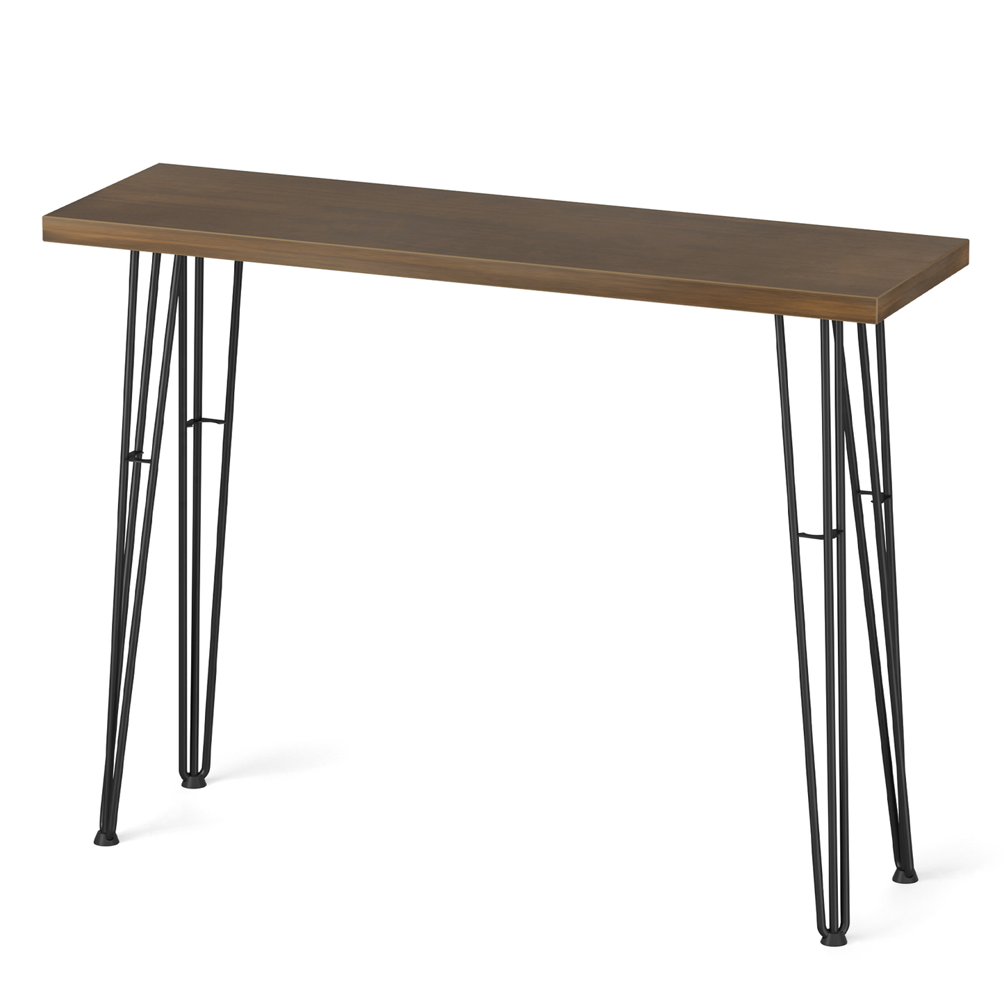 Tall Solid Wood Live Edge Natural Console Table with Metal Legs Side Table