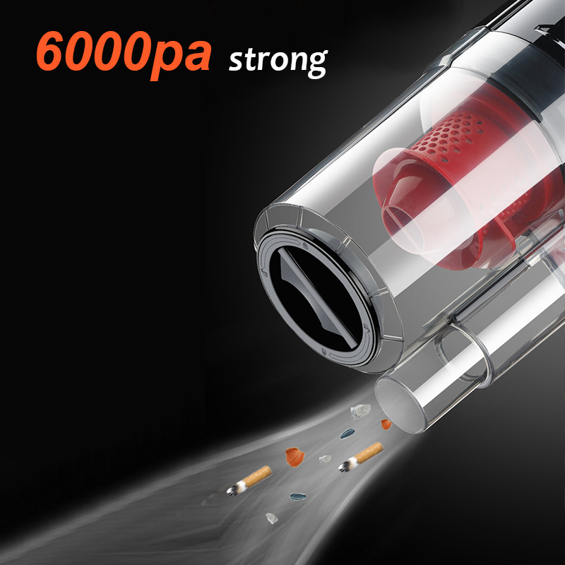 150W 6000Pa Car Vacuum Cleaner Wireless Rechargeable Handheld Vacuum Cleaner Super Suction Car Wet/Dry Clean with HEPA Filter