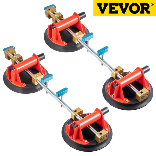 VEVOR Stone Seam Setter 2 Pcs 8" Leveling Joining Stone Ratcheting Seam Setter Tool Reliable Suction Cups Adjustable Knob Design