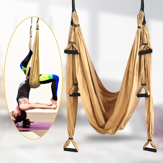 EU UK Innovative Yoga Aerial Yoga Swing in Quick Installation Complete Aerial Yoga Hammock Set Carabiner Hook with Smooth Edges