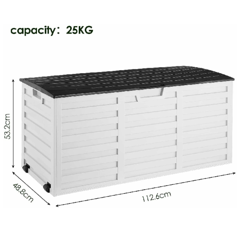 265 L Garden Furniture Storage Box Outdoor Furniture Protective Cover Garden Deck Box Cabinet Cover Waterproof Durable Storage