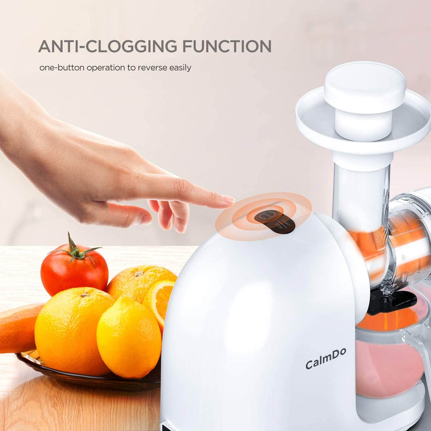 Slow Masticating Juicer Cold Press High Yield 9 Segment Spiral 2 Speed Modes Juicer Machines for Vegetables and Fruits