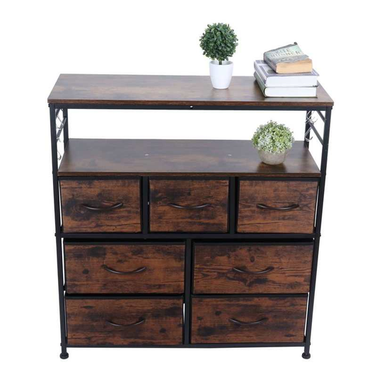 Storage Cabinet Fabric Drawer Dressing Table Bedroom Storage Shelf with 7 Drawers for Home Use Bedroom Furniture Tool