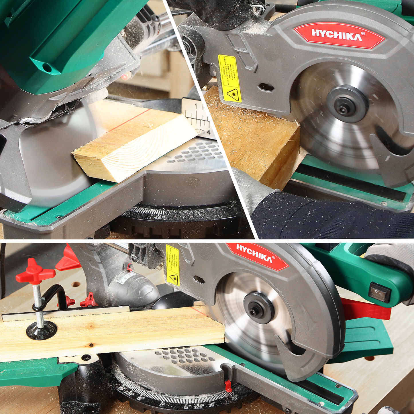 Miter Saw 1500W  Woodworking Electric Saw 230Mm Cutting Width with Cutting Edges Laser Quick Adjustment Table Saw Tools