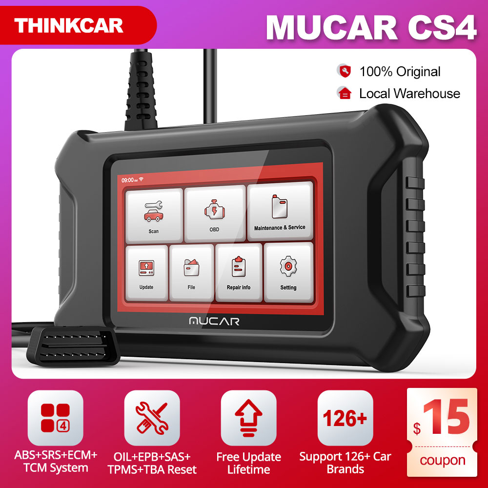 MUCAR CS4 Obd2 Scanner Car Diagnostic Tools ABS/SRS/ECM/TCM Diagnost Scanner for Car Auto Tools Automotive Scanner Free Update