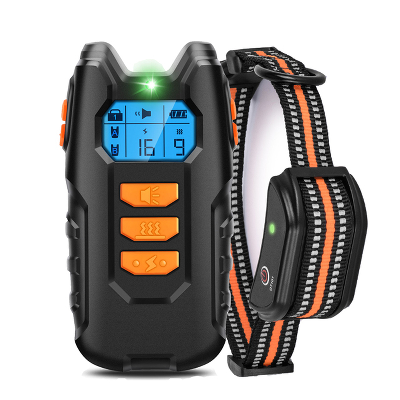 Electric Dog Training Collar with LCD Display Vibration Anti-Bark Control Rechargeable Remote Waterproof Collar for Dogs