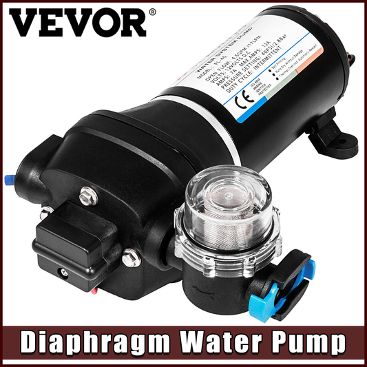 12V Diaphragm Water Pump FL-30/40 Water Pressure Pump 17L/Min High Pressure Self Priming Booster Pump Thermal Protection