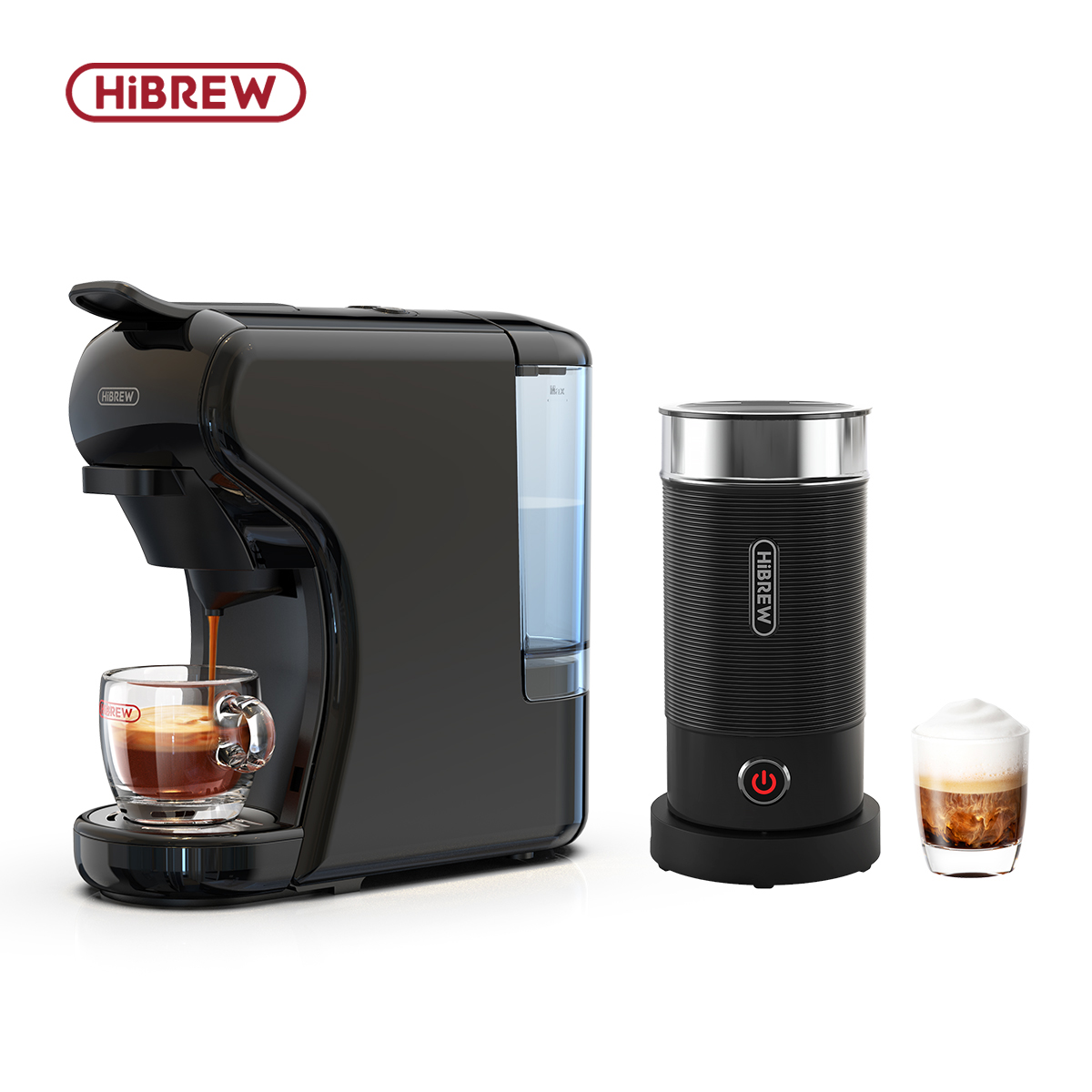 4In1 Multiple Espresso Coffee Machine with Fully Automatic Hot & Cold Milk Foaming Machine Cafetera Cappuccino Latte