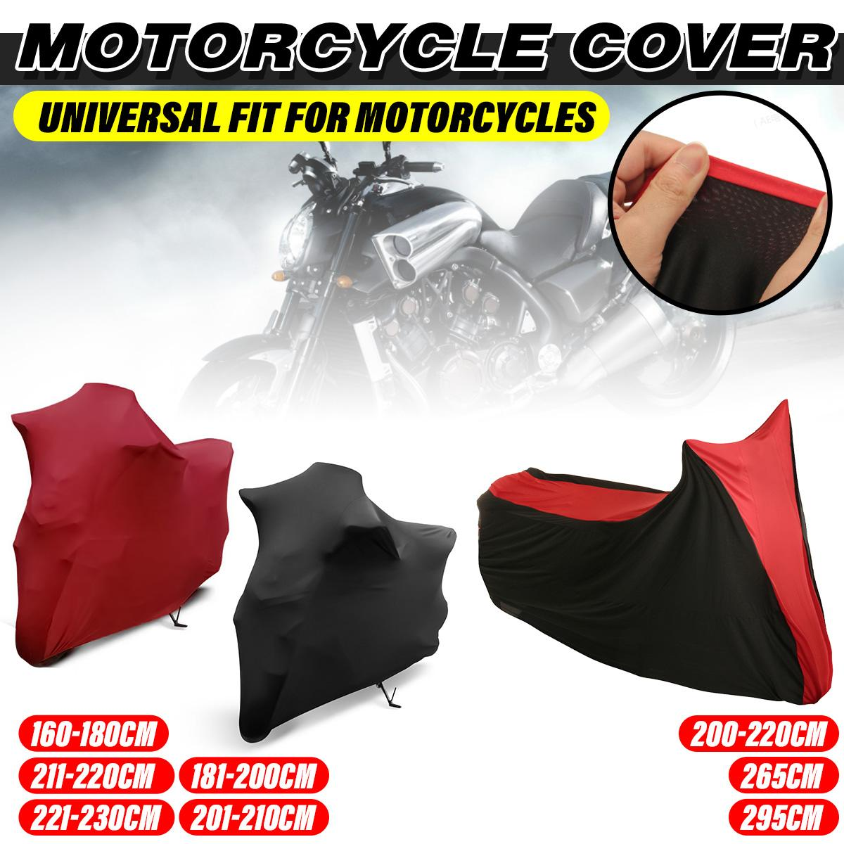 Elastic Fabric Motorcycle Cover Sunshade Anti-Uv Protector Dust-Proof Covers Ice Snow Resistant Indoor Outdoor Protection