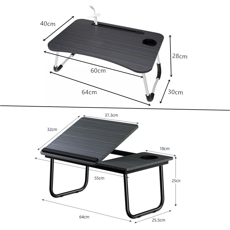 Home Folding Laptop Desk for Bed & Sofa Laptop Bed Tray Table Desk Portable Lap Desk for Study and Reading Bed Top Tray Table