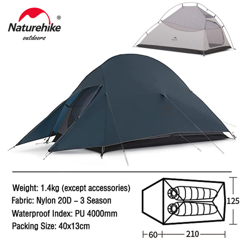 Cloud up Series Tent Ultralight 20D Nylon Camping Tent Waterproof Outdoor Hiking Travel Tent Backpacking Cycling Tent