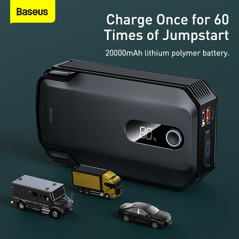 20000Mah Jump Starter Power Bank 2000A 12V Portable Car Battery Starter Emergency AUTO Booster Starting Device Jump Start