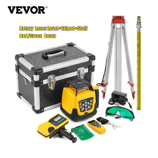 Nivel Laser Level 360 Auto Self-Leveling with Tripod and Staff Kit 500M Range Professional Rangefinder Construction Tools