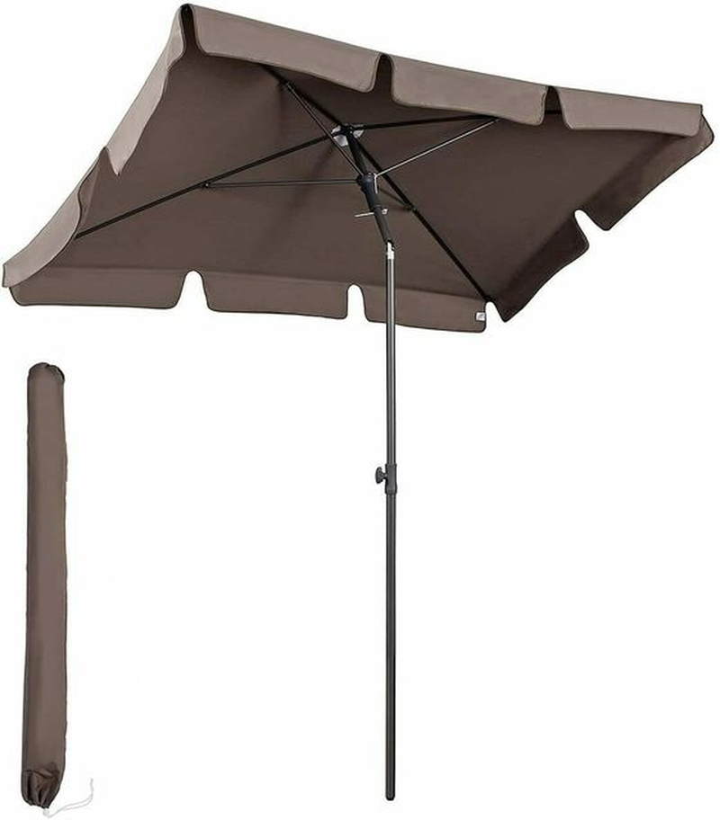 Rectangular Parasol Canopy Sun Umbrella Keep Cool UV Protection Foldable for Patio Household Market Outdoor Umbrella Rainproof