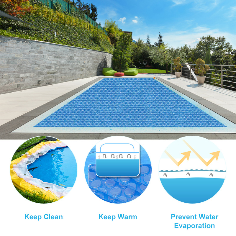 Rectangular Pool Cover Solar Tarpaulin Swimming Pool Protection Cover Heat Insulation Film for Outdoor Indoor Pool Accessories