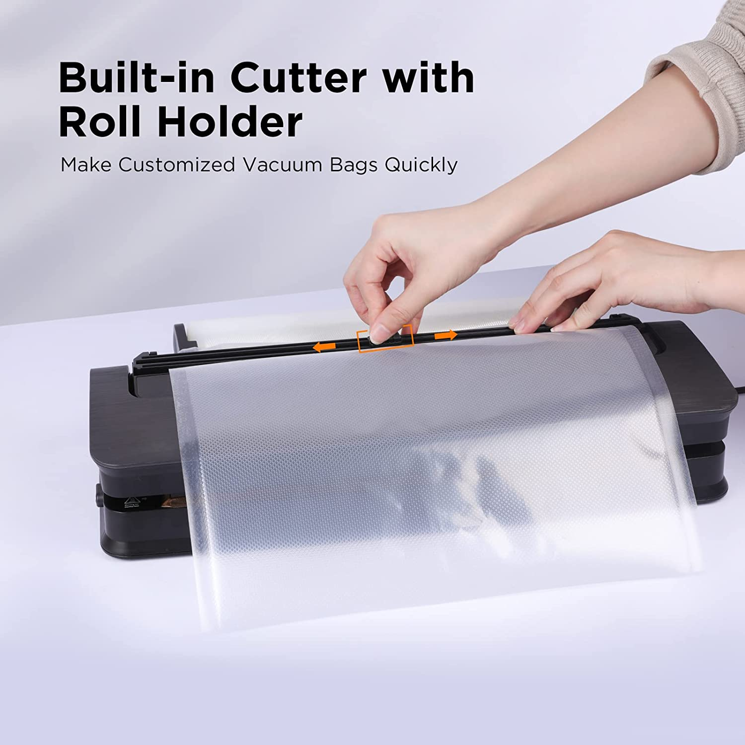 Professional Vacuum Sealer Dry and Wet Food Vacuum Sealer Machine with Vacuum Sealing Bag Roll Built-In Cutter and Stand