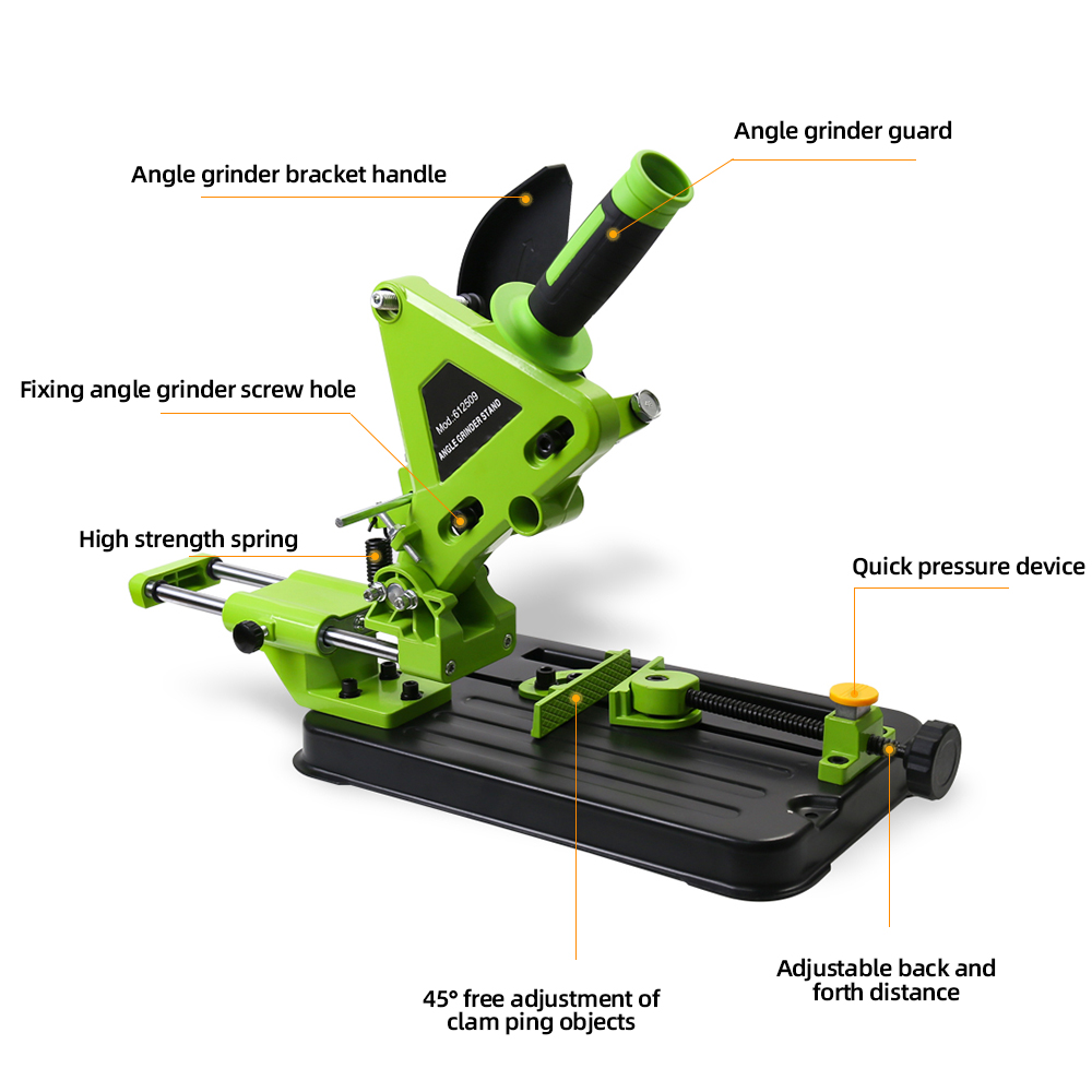 Angle Mill Support Grinder Holder Cutter Stand Bracket Holder Cutting Machine for 100/115/125Mm Angle Grinder