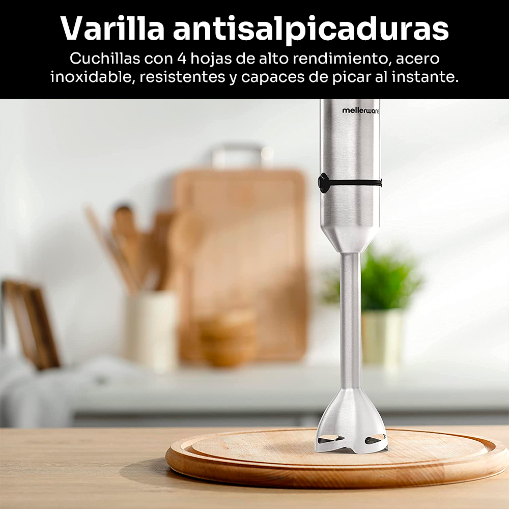 -Spiro Hand Mixer! 1000W. Speed Adjustable. Powerful. Blades INOX. Measuring Cup, Emulsifier, Picator