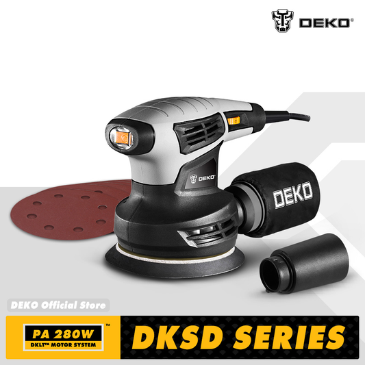 280W/320W/350W Random Orbit Sander with 8 Hole 125Mm Sandpaper and Variable Speed Sander Power Tools (DKSD28Q1)