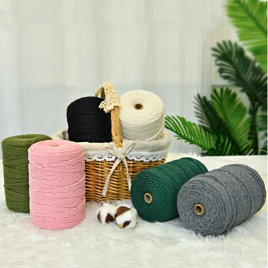 Gomaihe Macrame Cord 3Mm X 200M 100% Cotton Rope Craft String Twine for Wall Hanging Plant Hangers Knitting Home Decorations DIY