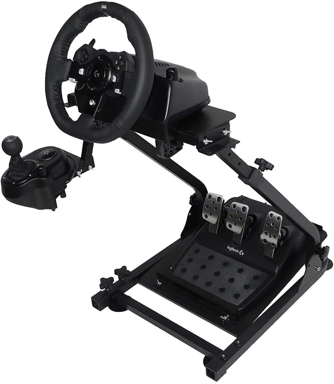 Self-Career Race Steering Wheel Support for Logitech G25 G27 G29 and G920 Folding Steering Wheel Stand Chair Gamer