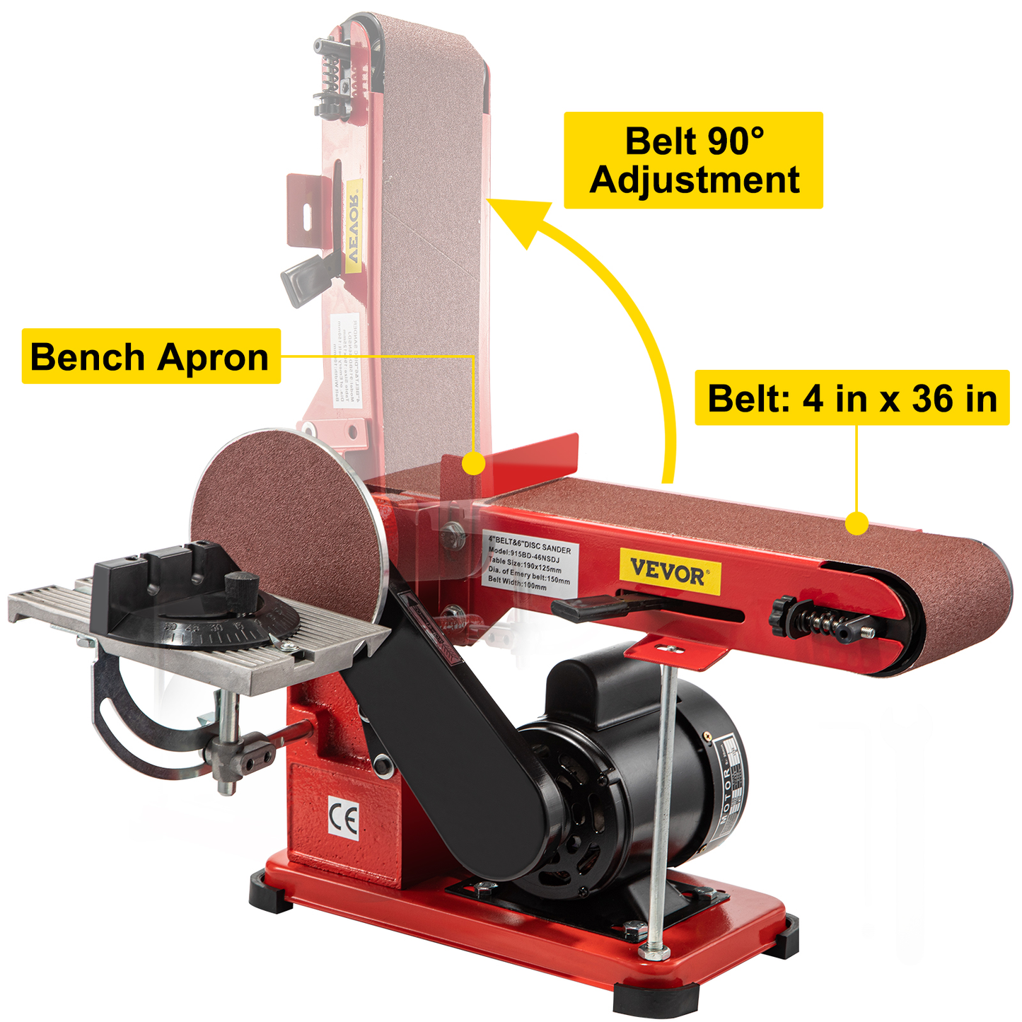 375W Multi-Function Abrasive Sanding Machine Desktop Belt Disc Sander Handmade Woodworking Grinding Polishing Power Tools