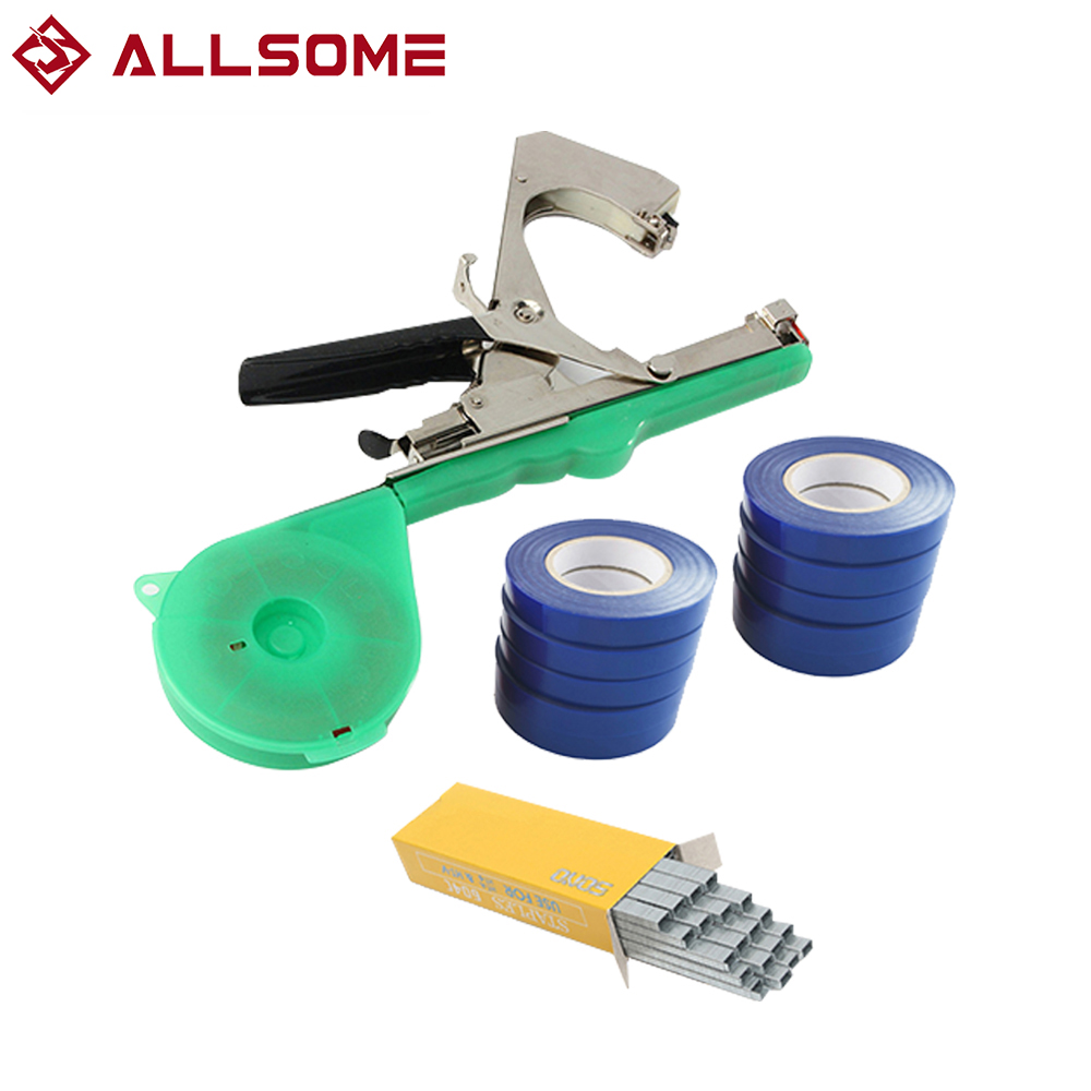 Tying Machine Plant Garden Plant Tapetool Tapener +10 Rolls Tape Set for Vegetable Grape Tomato Cucumber Pepper Flower