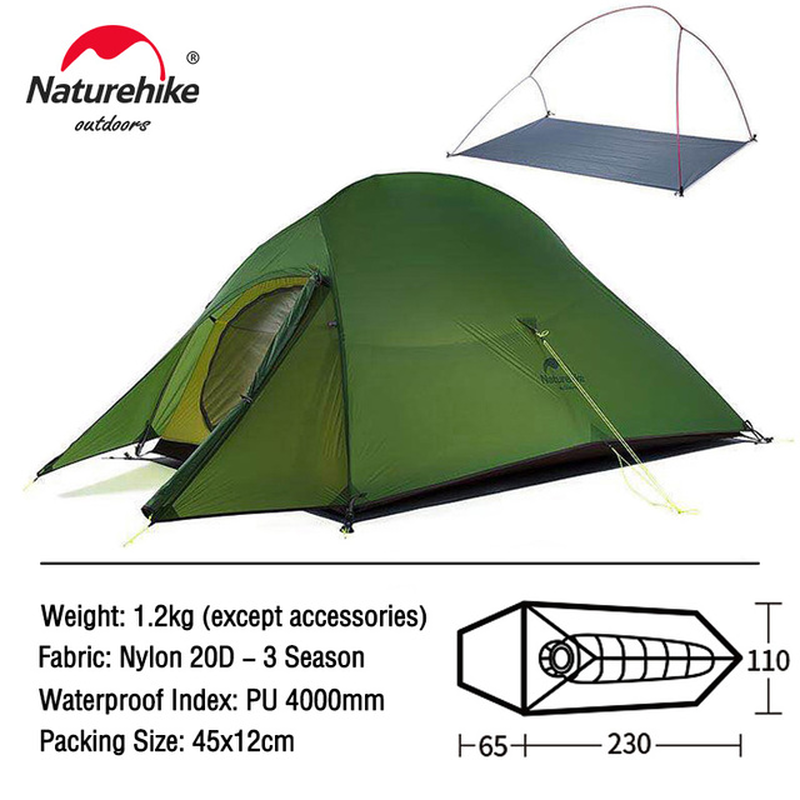 Cloud up Series Tent Ultralight 20D Nylon Camping Tent Waterproof Outdoor Hiking Travel Tent Backpacking Cycling Tent