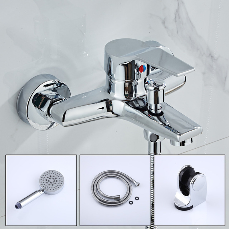 Matte Black Shower Faucets Wall Mount Bathroom Shower Faucets Bathtub Faucet Mixer Tap Shower Mixer Valve Control Valve