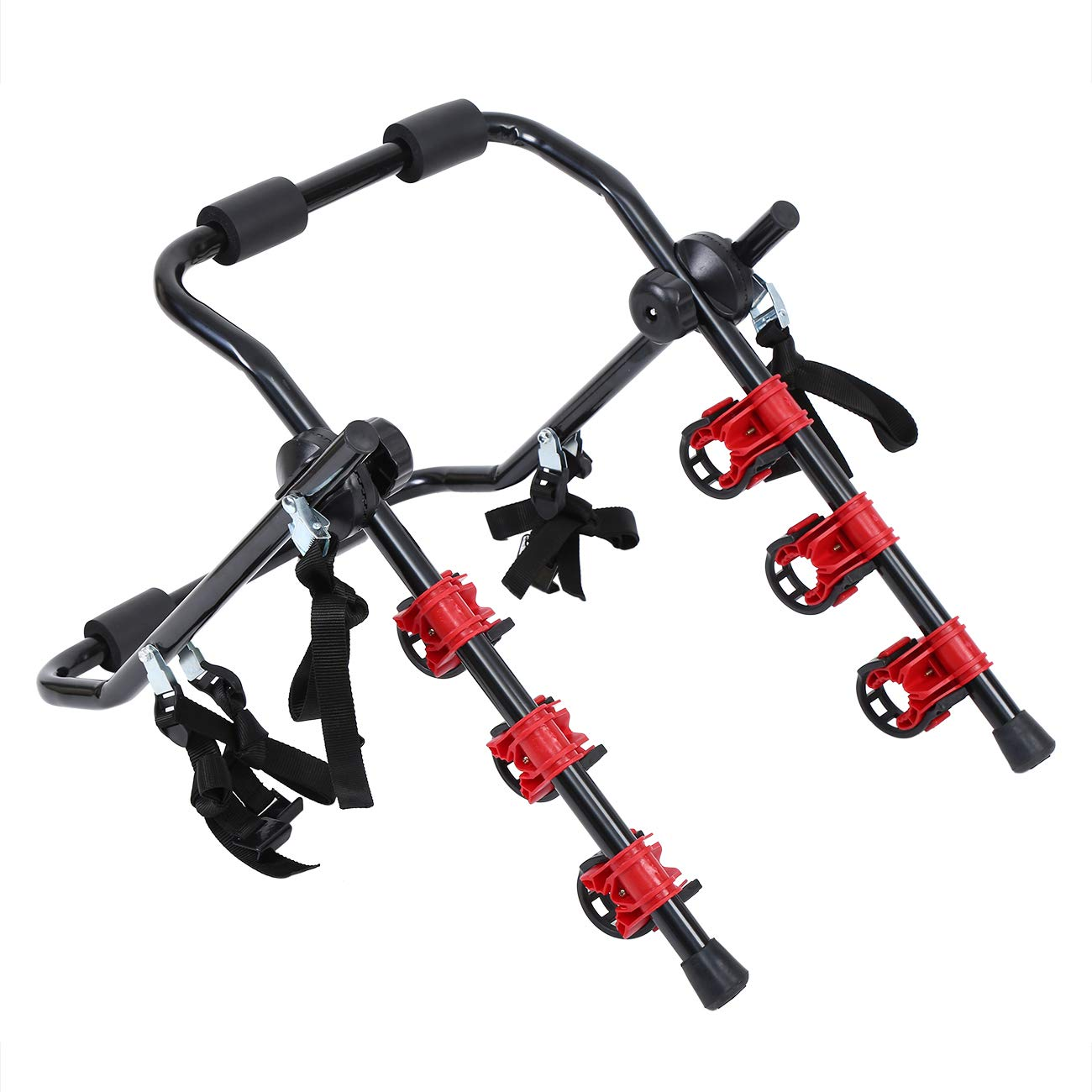 Car Rear Bike Rack Carrier for 3 Bikes Safety Ropes Rear Stand Carrier Hatchback Bicycle Tailgate Car Rack