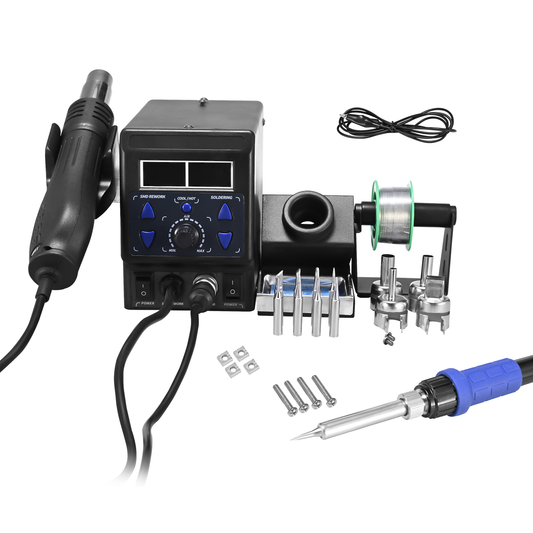 2 in 1 740W Hot Air Gun LCD Digital Display Welding Rework Station for Cell-Phone BGA SMD PCB IC Repair Solder Iron Hairdry