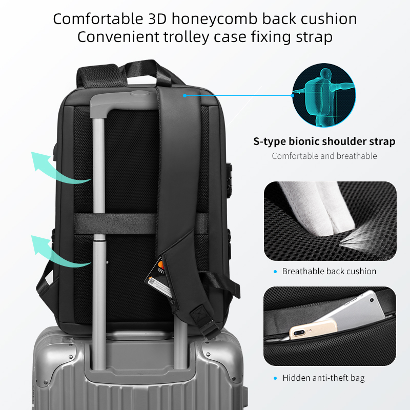 Brand Laptop Backpack Anti-Theft Waterproof School Backpacks USB Charging Men Business Travel Bag Backpack New Design