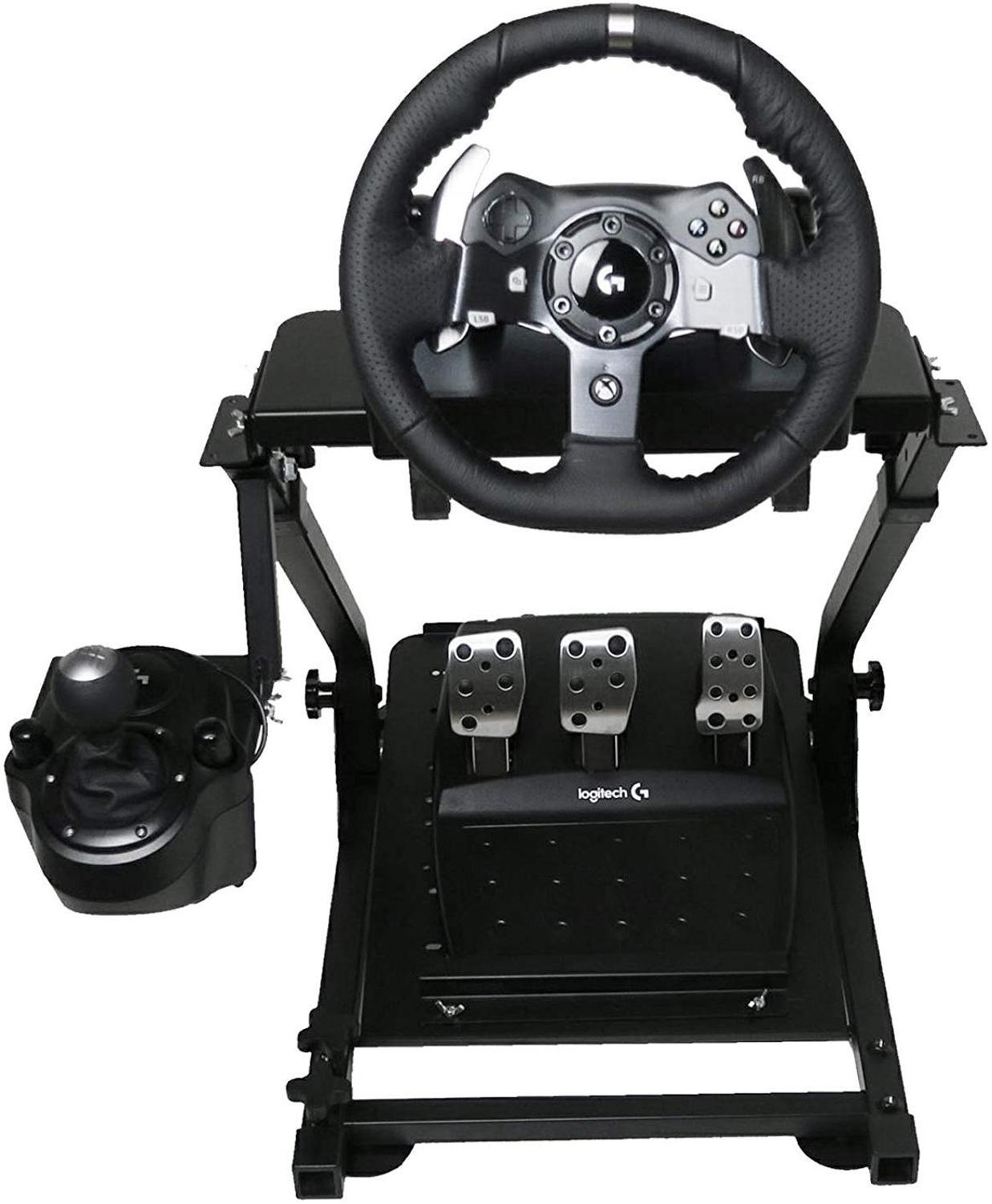 Self-Career Race Steering Wheel Support for Logitech G25 G27 G29 and G920 Folding Steering Wheel Stand Chair Gamer