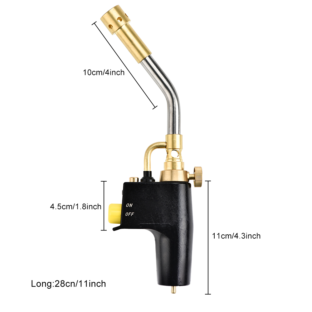 EU UK US Stock MAPP Propane Torch Multi Purpose Trigger Start Gastorch with 3 Nozzles/Tips, Gas Cylinders Not Included