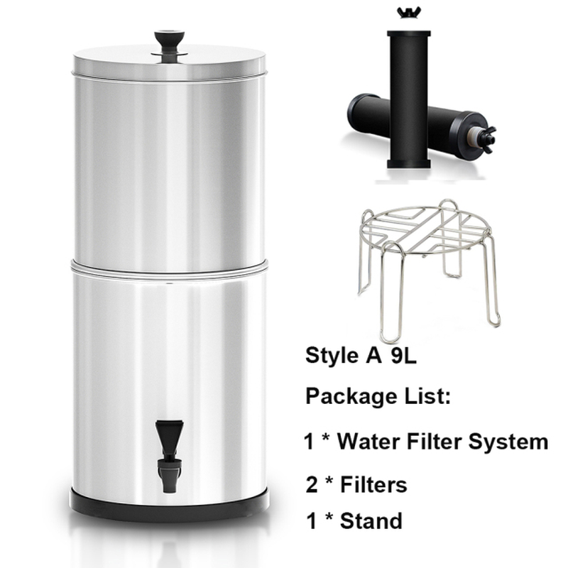 Gravity Water Filter System Water Filtration Bucket for Home Outdoor Camping Hiking Emergency Preparedness Camping Equipment