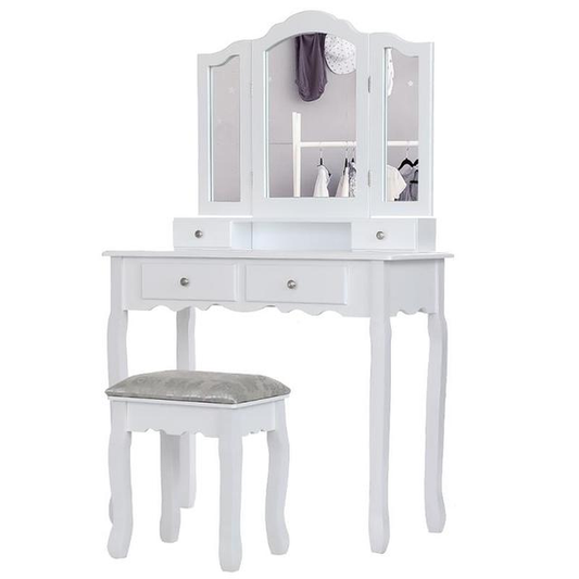 Dressing Table Minimalism Bedroom Modern Vanity Makeup Dresser with Mirrored Furniture Coiffeuse Organizer HWC