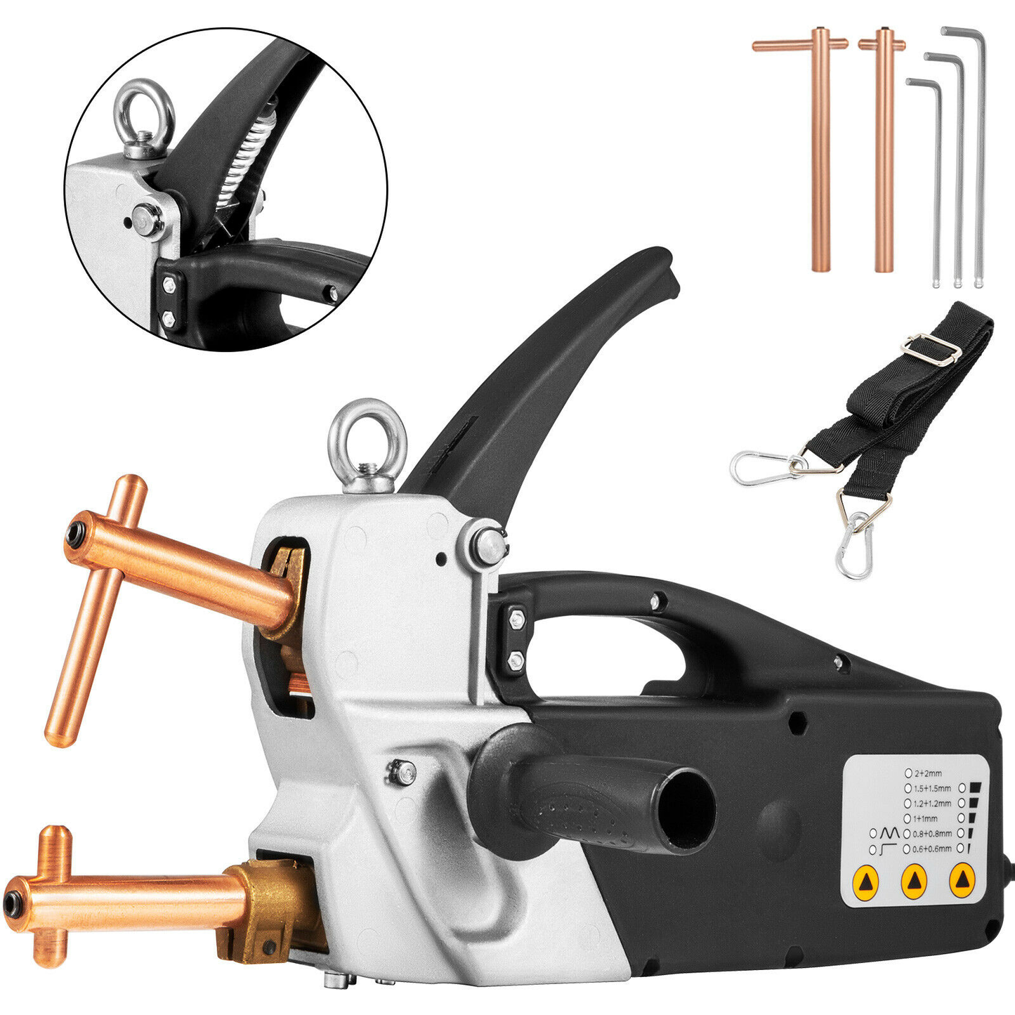 230 / 400V Electric Spot Welder Gun W/ Distinct Control Panel Portable Handgrip Hanging Strap Welding Thickness 2.0 +2.0MM