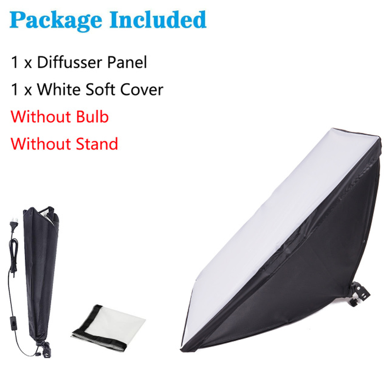 Photographic Equipment Photo Studio Photography Soft Box Kit with Triopod Video 50X70Cm Softbox Photo Box with Lamp Holder E27