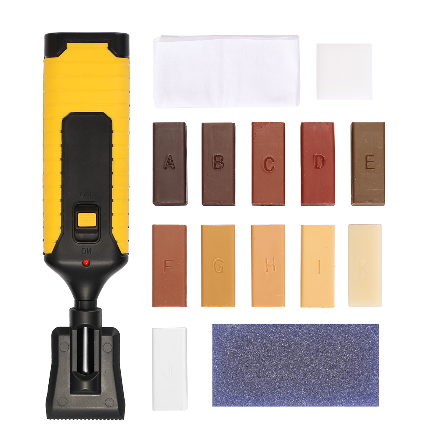 Home Household Laminate Repairing Kit Floor Repairs Kit DIY Multifunctional Wood Board Repairs Tool Kit with 11 Wax Blocks