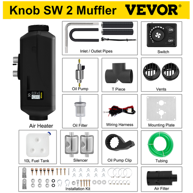 5KW Car Heater 12V Air Diesel Heater for Bus Auto Boats Yacht Motorhome Trailer Trucks RV 5000W Air Diesel Parking Heater