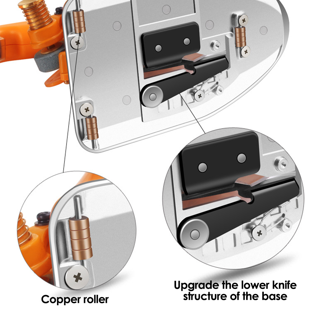 Fabric Cutting Machine 100Mm Rotating Fabric Cutting Machine 27Mm Cutting Height Electric Rotating Cutting Machine Orange