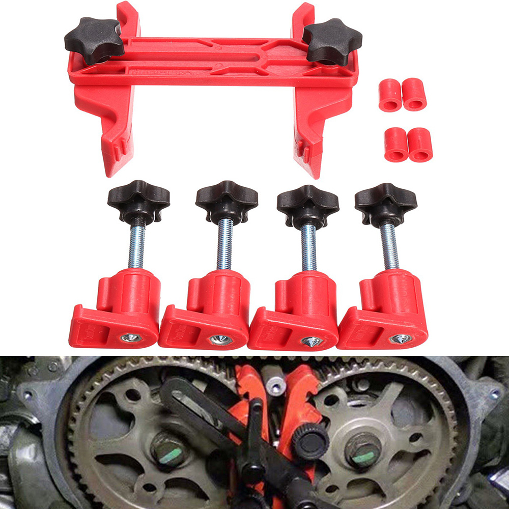 5Pcs/Set Universal Dual Cam Clamp Camshaft Timing Sprocket Gear Locking Tool Kit Car Auto Sprocket Gear Engine Timing Tool Set