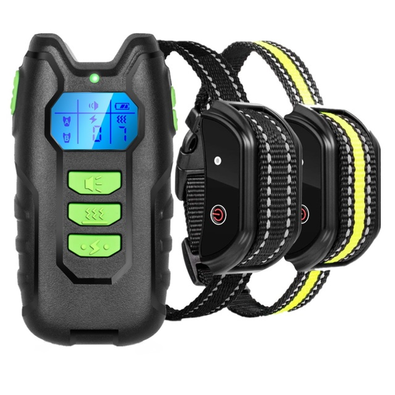 Electric Dog Training Collar with LCD Display Vibration Anti-Bark Control Rechargeable Remote Waterproof Collar for Dogs