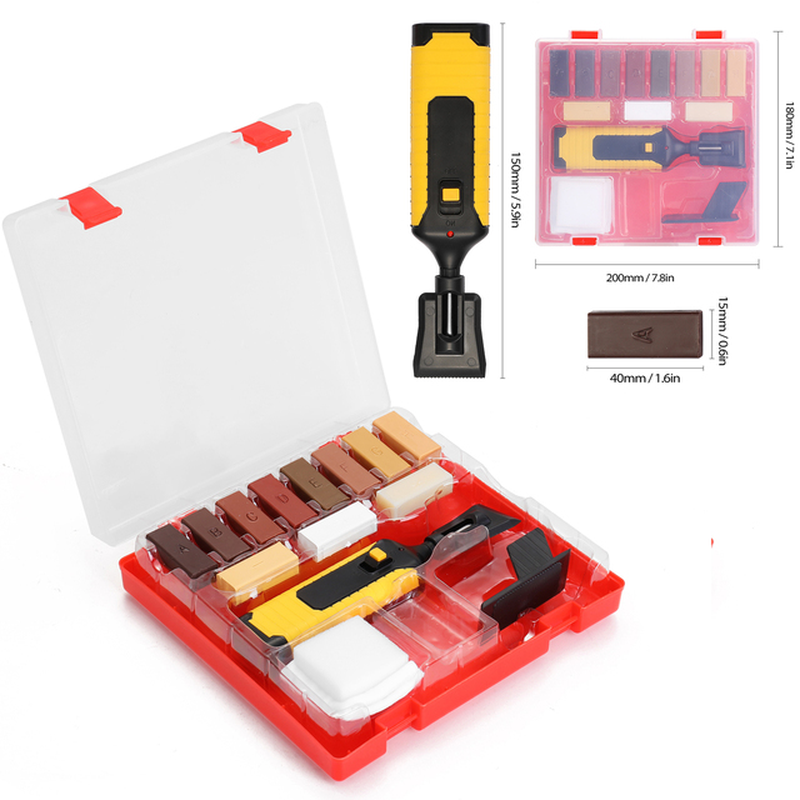 Laminate Repairing Kit Wax System Floor Worktop Sturdy Casing Chips Scratches Mending Tool Set Repair Hand Tool Kit