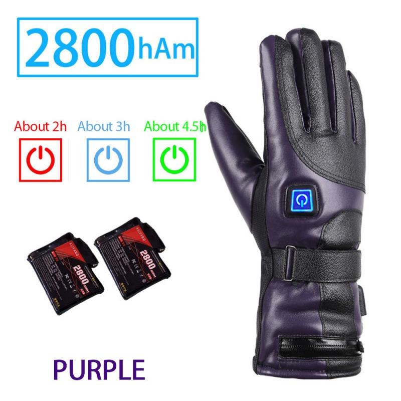 Men Women Rechargeable Electric Warm Heated Gloves Battery Powered Heat Gloves Winter Sport Heated Gloves for Climbing