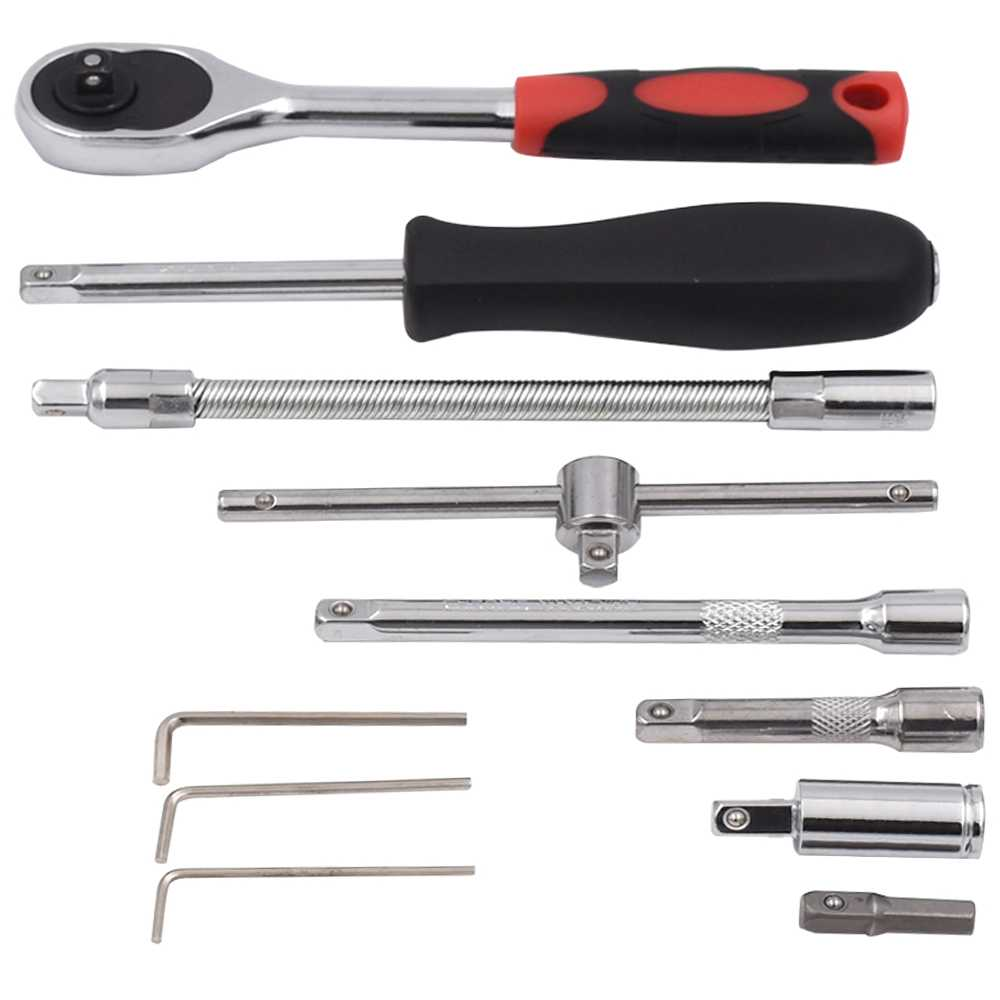 Home Hand Tool Set Mechanics Kit 46 Piece Precision Screwdriver DIY with Hard Case for Maintenance Work Repair