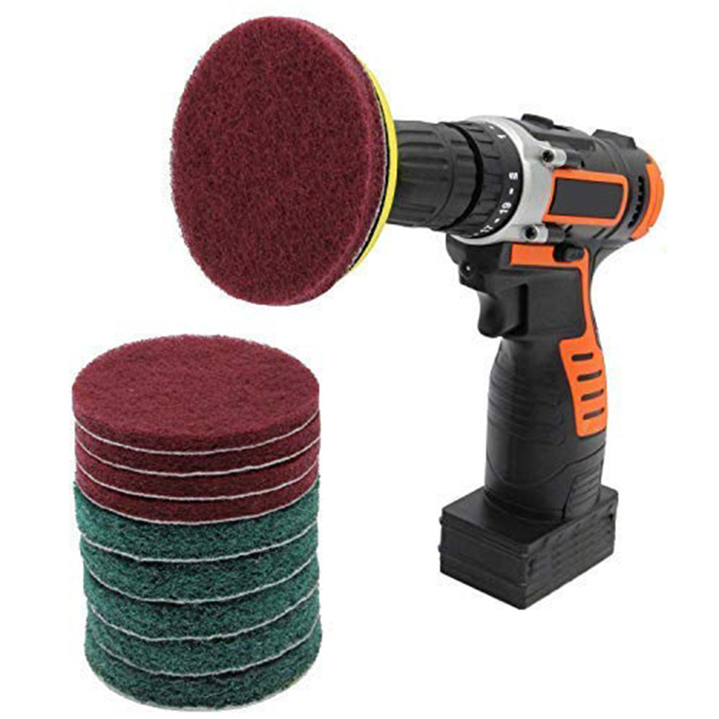 Drill Brush Scrub Pads 11 Piece Power Scrubber Cleaning Kit All Purpose Cleaner Scrubbing Cordless Drill for Cleaning Pool